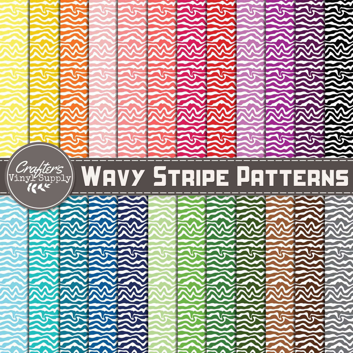Wavy Stripe Patterns – Crafter's Vinyl Supply