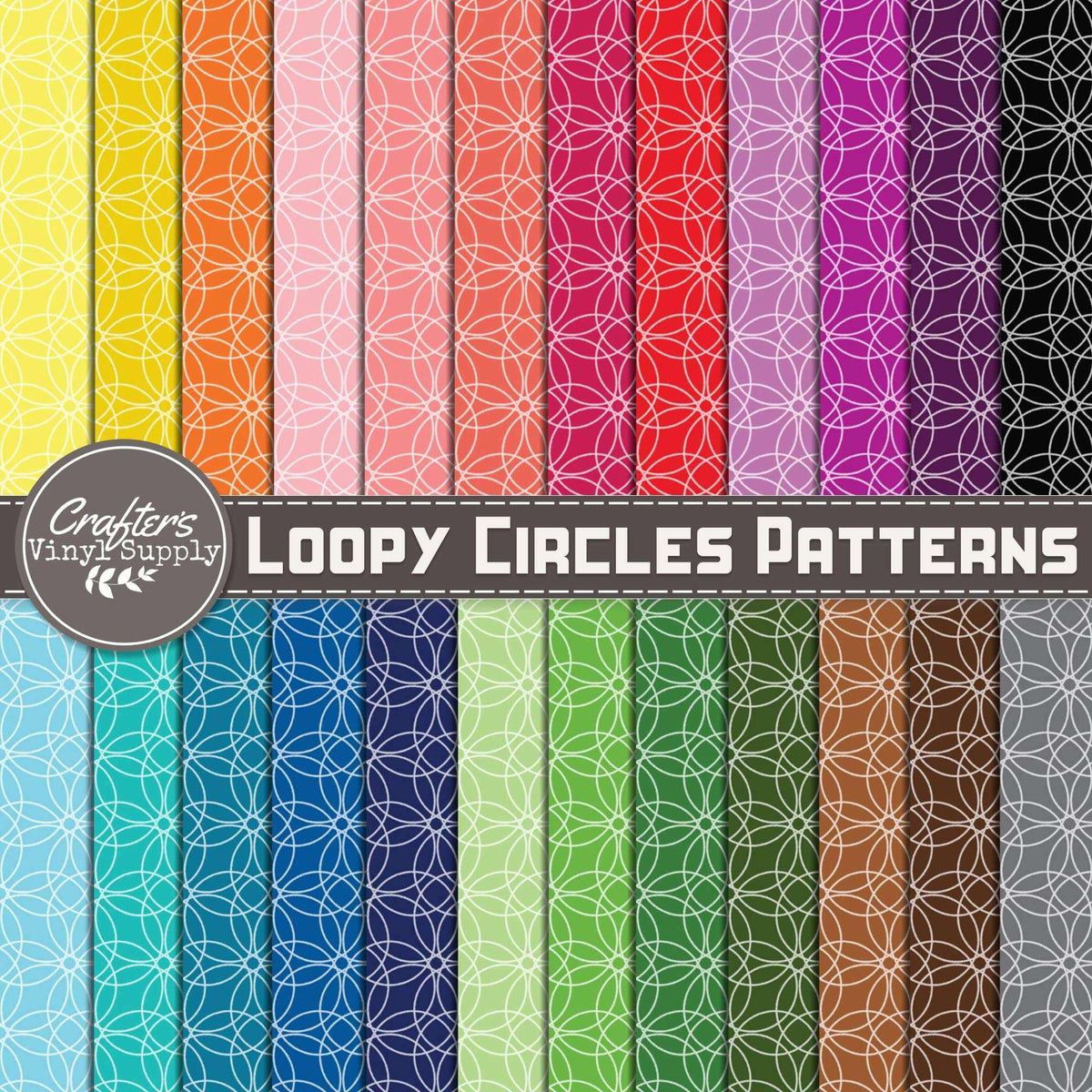 Loop Circle Pattern Loopy Circles Patterns – Crafter's Vinyl Supply