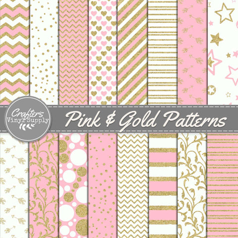Pink & Gold Colored Patterns