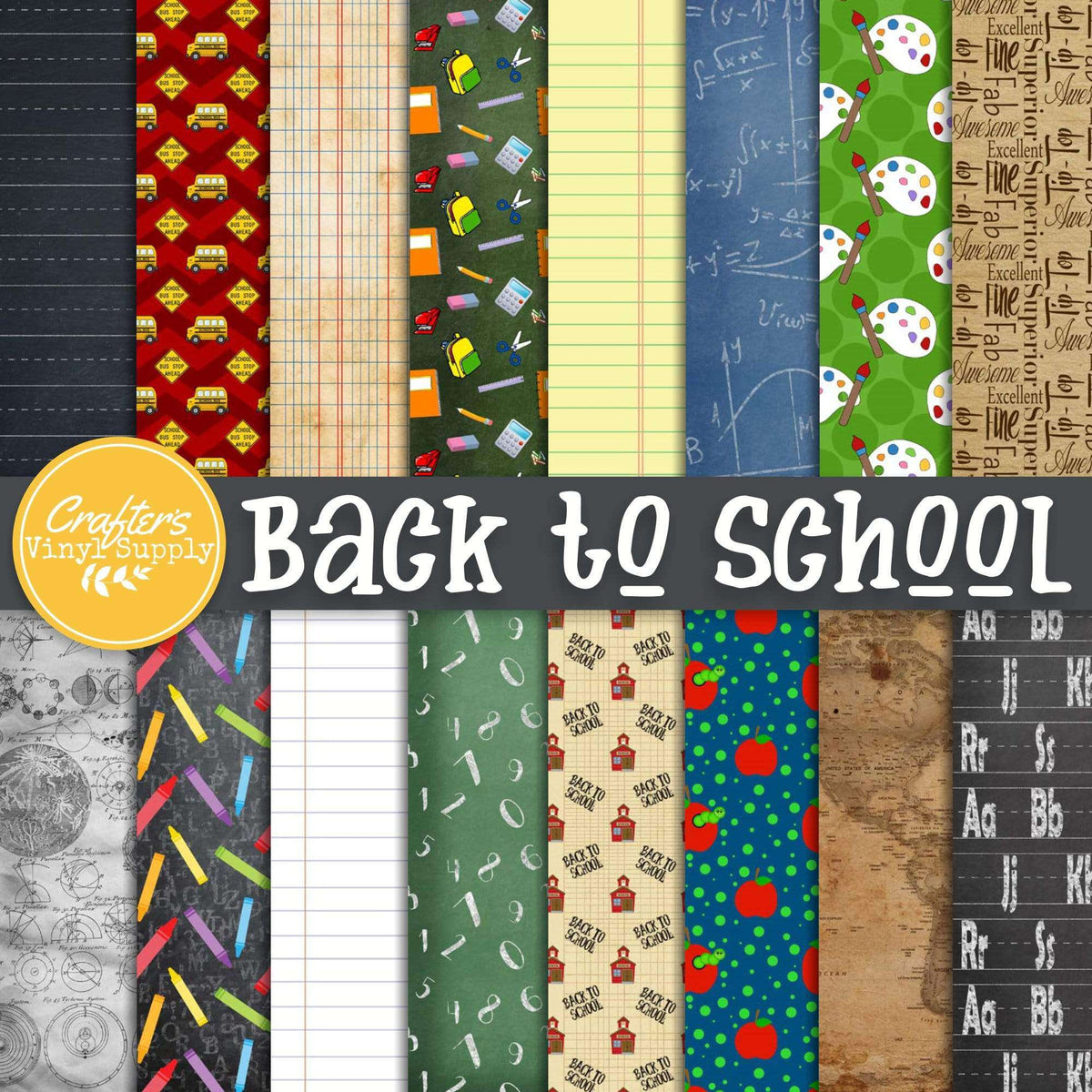 Back to School Patterns – Crafter's Vinyl Supply
