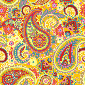 Paisley Yellow - Pattern Vinyl and HTV