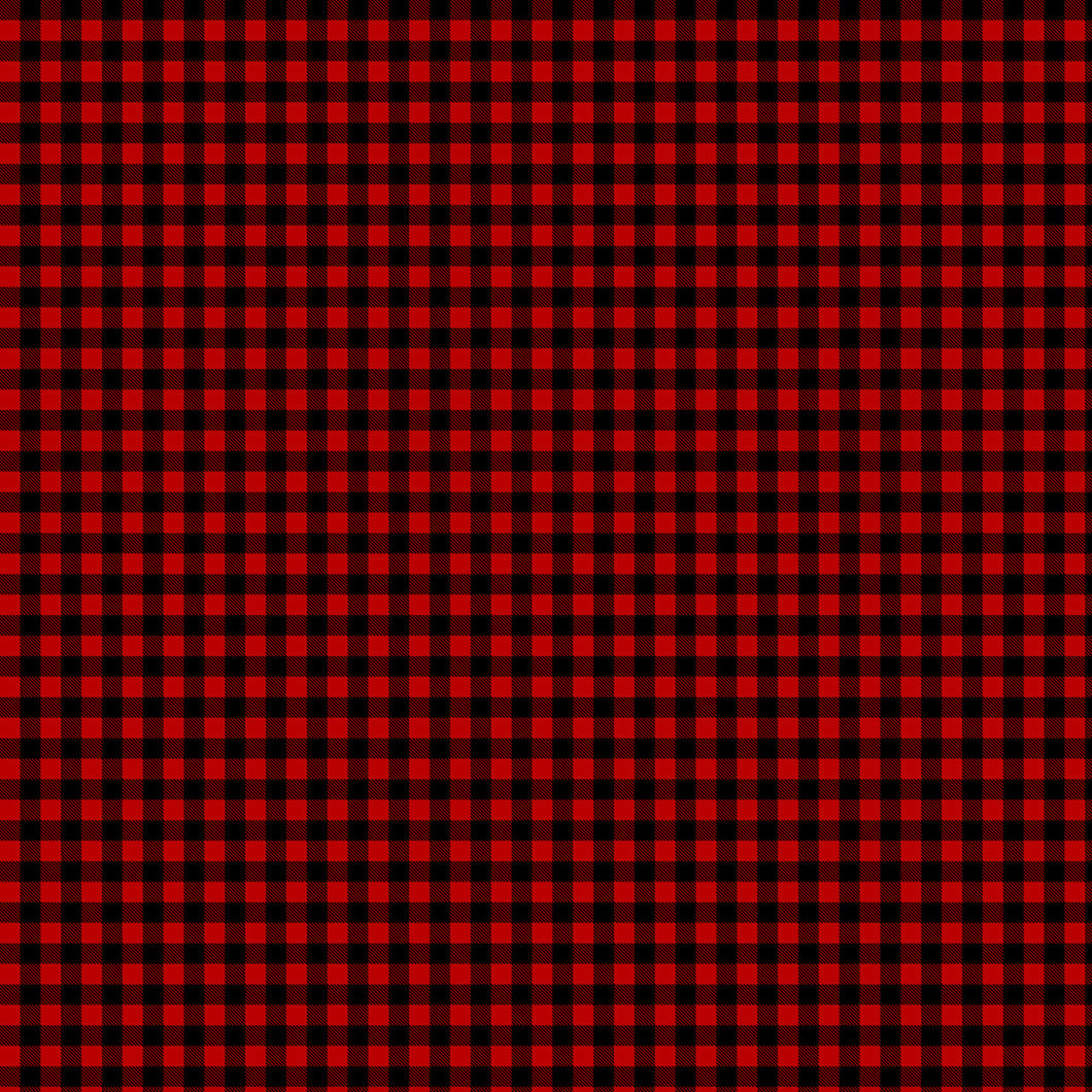12x12 Permanent Patterned Vinyl - Buffalo Plaid - Bright Red -  Expressions Vinyl