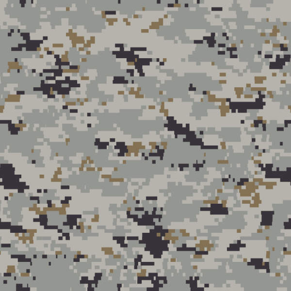 Abstract pixelated camouflage pattern