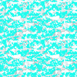 Abstract turquoise and grey pixelated camouflage pattern