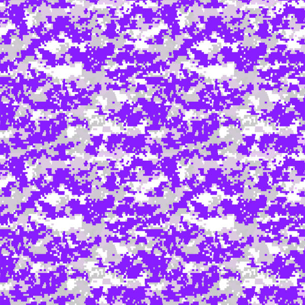 Pixelated cloud-like pattern in shades of purple and white