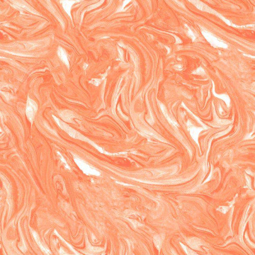 Abstract swirling pattern in shades of coral and white