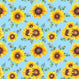 Sunflower Pattern 3 - Pattern Vinyl and HTV