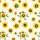 Sunflower Pattern 11 - Pattern Vinyl and HTV
