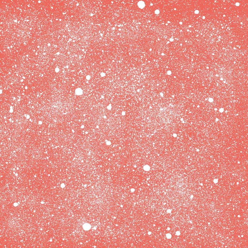 Coral background with white speckle pattern