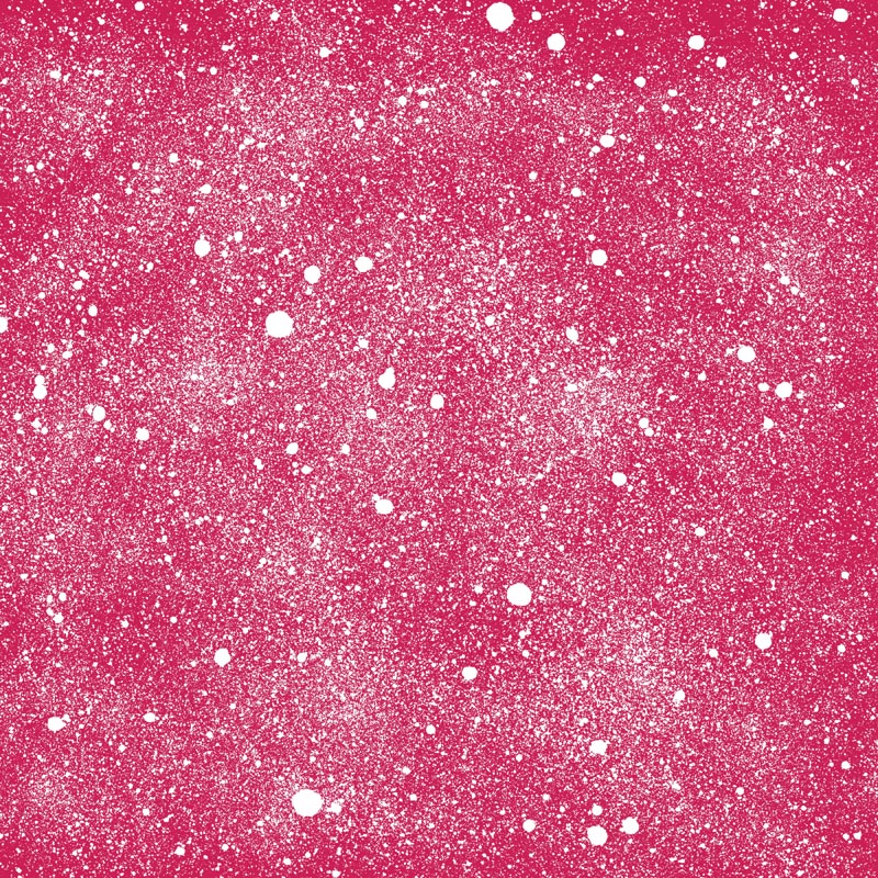 Vibrant pink backdrop with white splashes resembling stars