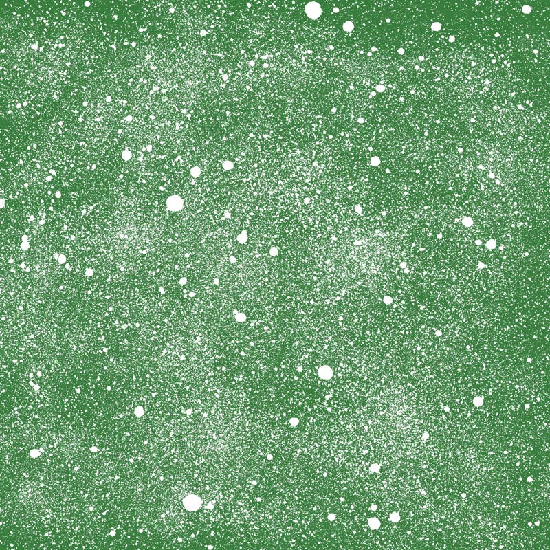 Abstract snowy green background with white speckles and dots