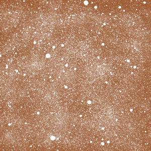 An abstract pattern of white speckles scattered on a cinnamon brown background