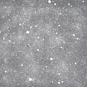 Abstract grey pattern with speckles resembling a starry night sky