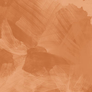 Abstract floral brushstroke design in shades of terra cotta