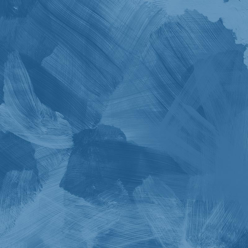Abstract blue painted brushstroke pattern