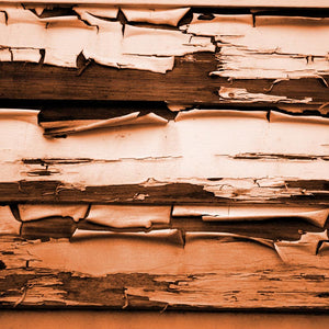 Aged chipped paint on wood
