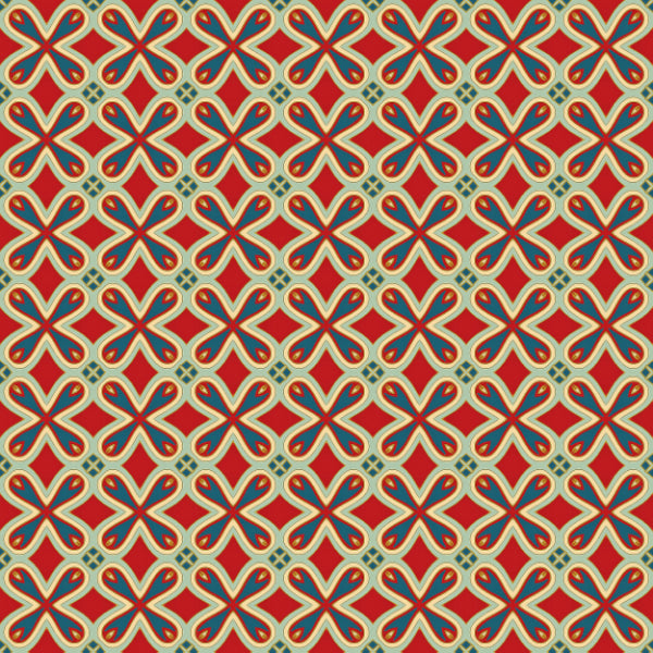 Intricate floral tile pattern with a warm vintage palette