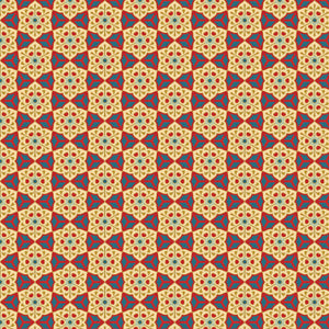 Geometric floral medallion pattern with a vintage feel