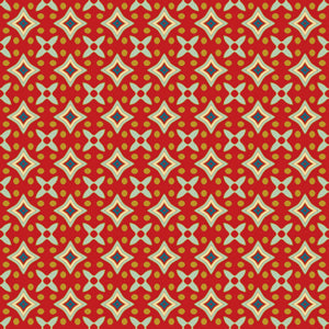 Decorative geometric pattern with a red background