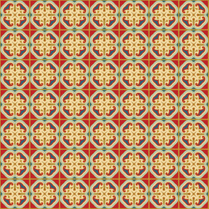 Symmetric floral pattern in vintage colors