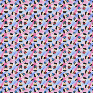 Colorful repetitive pop art style pattern, illustrations