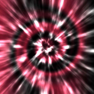Abstract red and black radial burst pattern