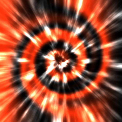Abstract radial pattern in fiery tones