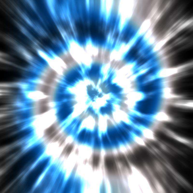 Abstract blue and white radial burst pattern