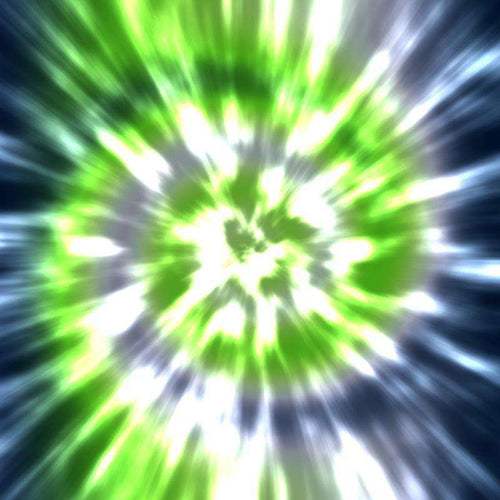 Abstract green and white radial burst pattern