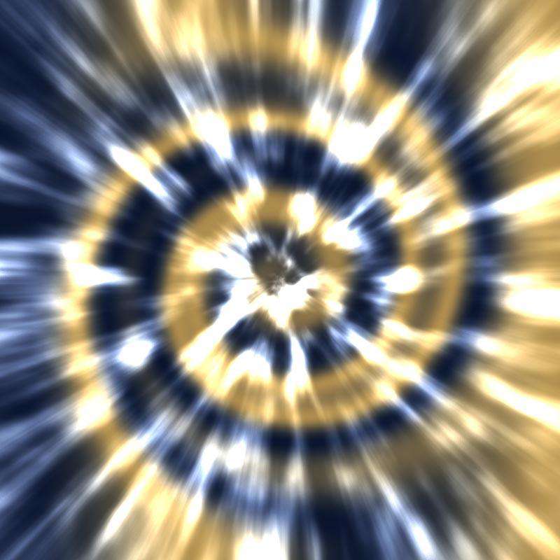 Abstract blur pattern with radiating blue and gold colors