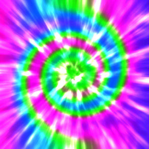 Vibrant tie-dye style pattern with radial starburst effect