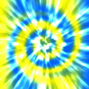 Vibrant blue and yellow tie-dye pattern