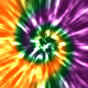 Vibrant tie-dye starburst pattern with radiant colors