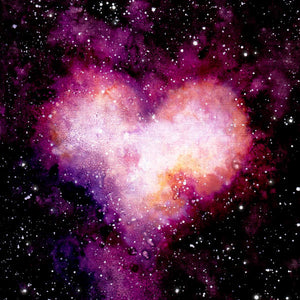 Galactic heart-shaped nebula pattern