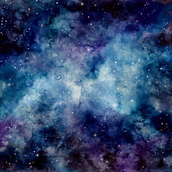 Abstract watercolor galaxy pattern