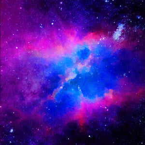 Abstract galaxy pattern with vibrant cosmic colors