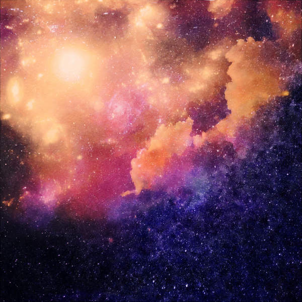 Abstract cosmic pattern with nebula and star clusters