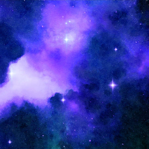 Vibrant cosmic nebula pattern with stars
