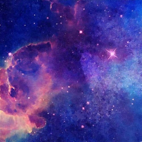 Abstract cosmic pattern with stars and nebulae