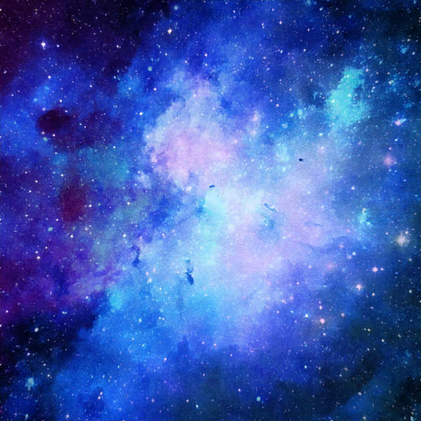 Abstract celestial pattern with nebula-like formations.