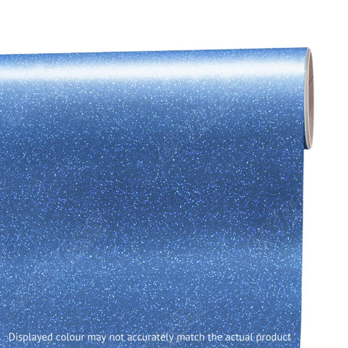 Siser EasyPSV Glitter Permanent Self Adhesive Craft Vinyl 12 x 6' Roll (Marine Blue)