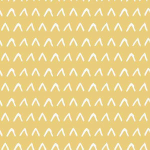 Repeating white arch pattern on a golden background