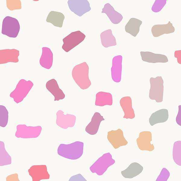 Abstract pastel-colored terrazzo-style pattern
