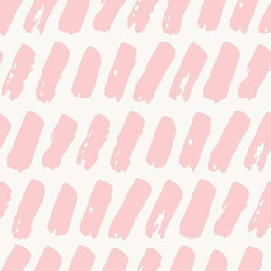 Abstract pink brush strokes on a cream background