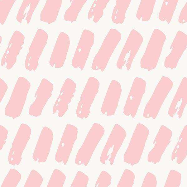 Abstract pink brush strokes on a cream background