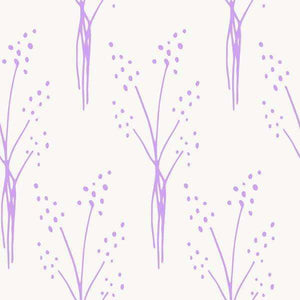 Abstract lavender plant pattern on a light background