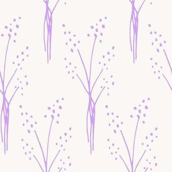 Abstract lavender plant pattern on a light background