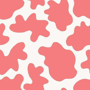 Abstract coral and white pattern resembling paint blobs