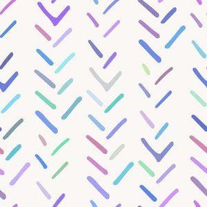 Abstract colorful brushstroke pattern on white background