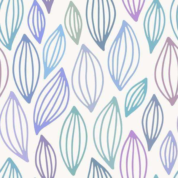 Abstract leaf pattern in pastel shades